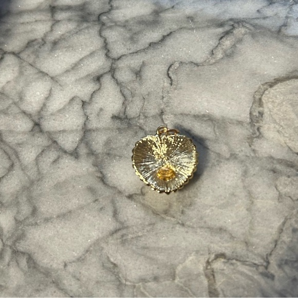 CHANEL CC Heart-Shaped Gold Opal Charm with Crystal / Pearl Accents - Picture 3 of 4